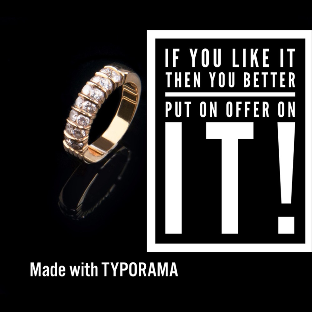 Don’t just like it. Make me an offer!
